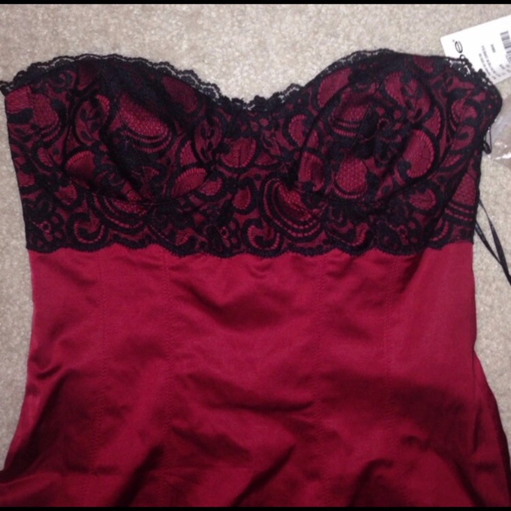 Bebe - NWT- Red satin mini dress - Gorgeous!!!!
